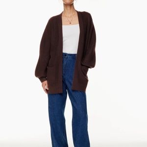Wilfred Free Unwind Cardigan in Rich Mocha Brown